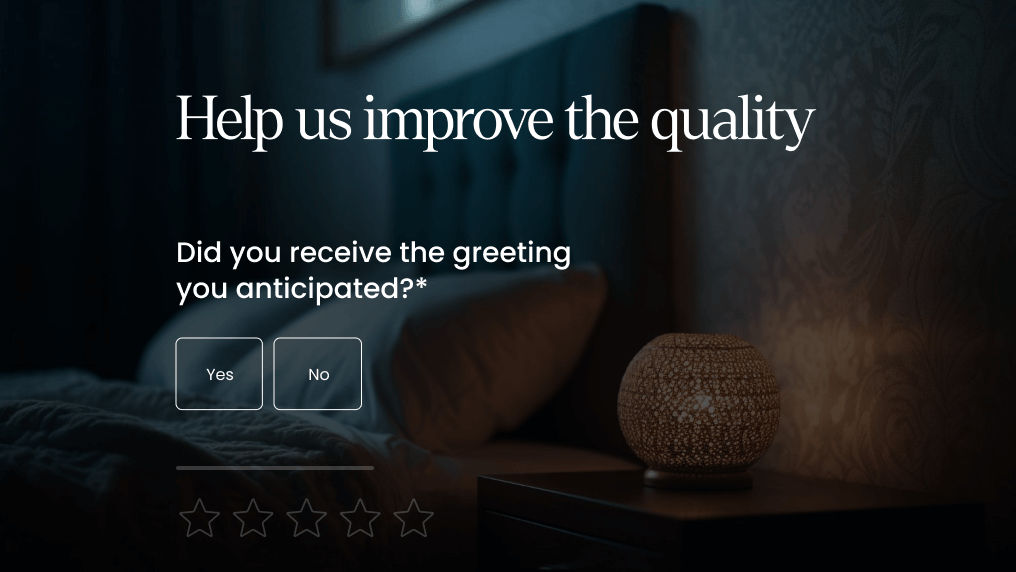 Hotel feedback form template preview